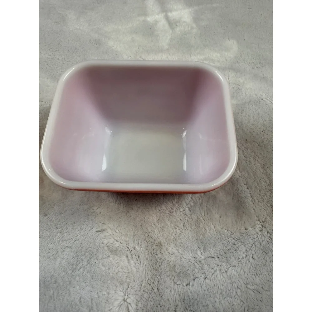 Pyrex 501B Red‎ Square Baking Dish Small Vintage Kitchenware